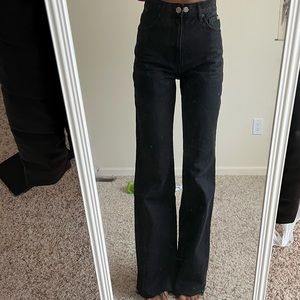 Zara High Rise Wide Leg Jeans